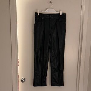 Black Faux Leather Pants